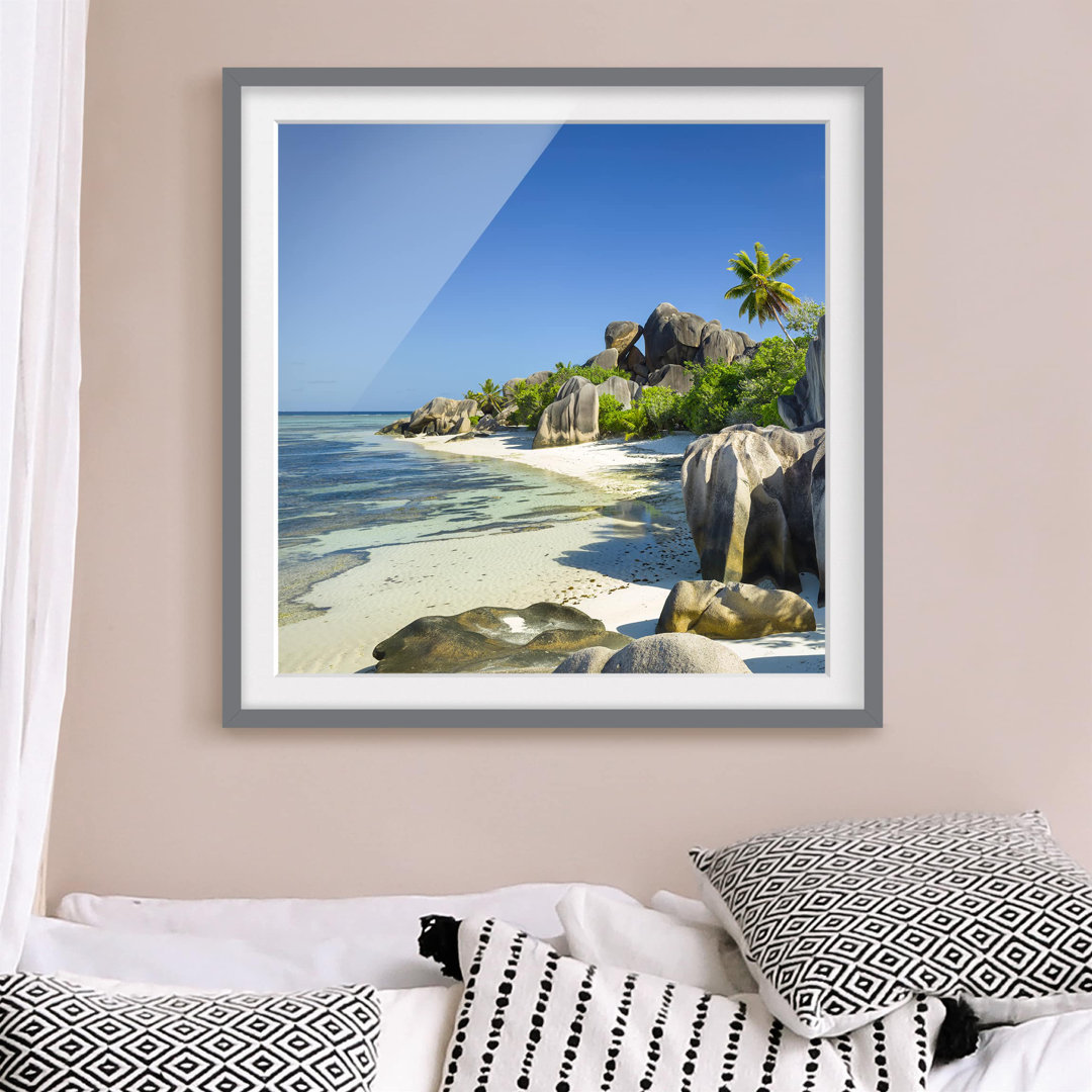 Gerahmtes Poster Dream Beach, Seychelles