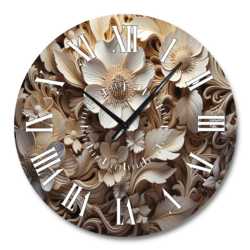 Horloge murale florale, Grand
