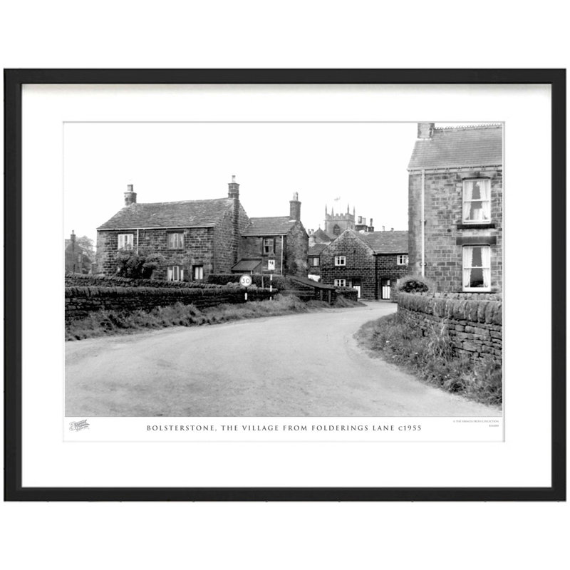 Bolsterstone, The Village From Folderings Lane C1955 - Single Picture Frame Print, 28cm H x 36cm W x 2.3cm D