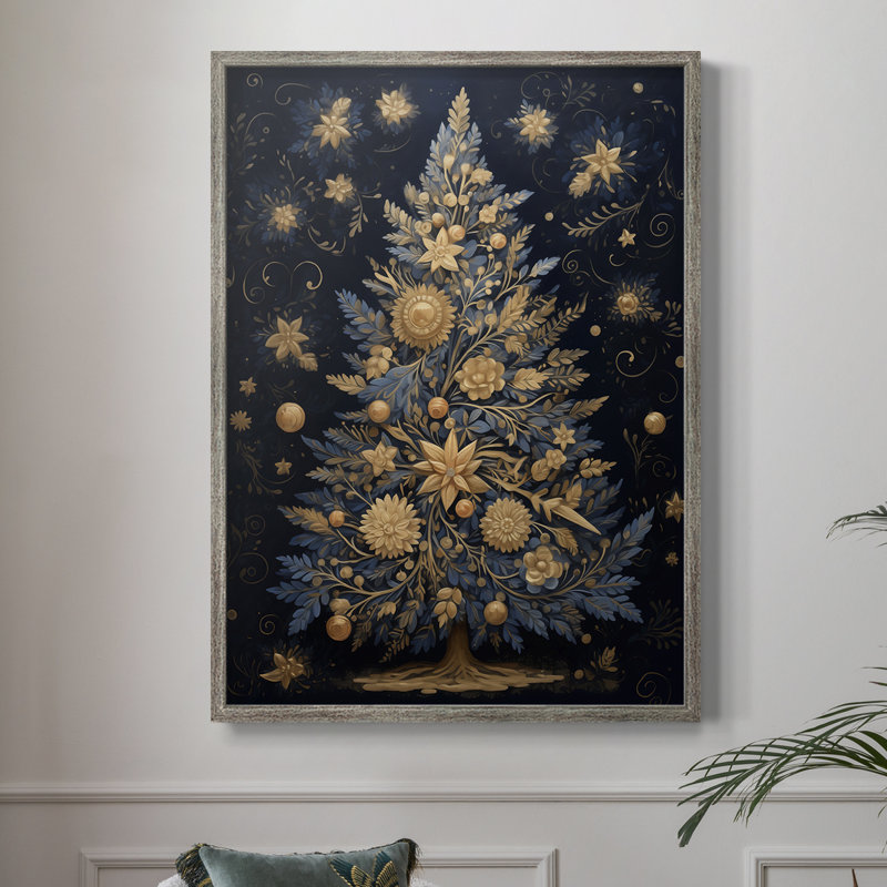 «Christmas Holiday Art DCXLV», reproduction d'art encadrée - bois massif, H 11 po x l 9 po