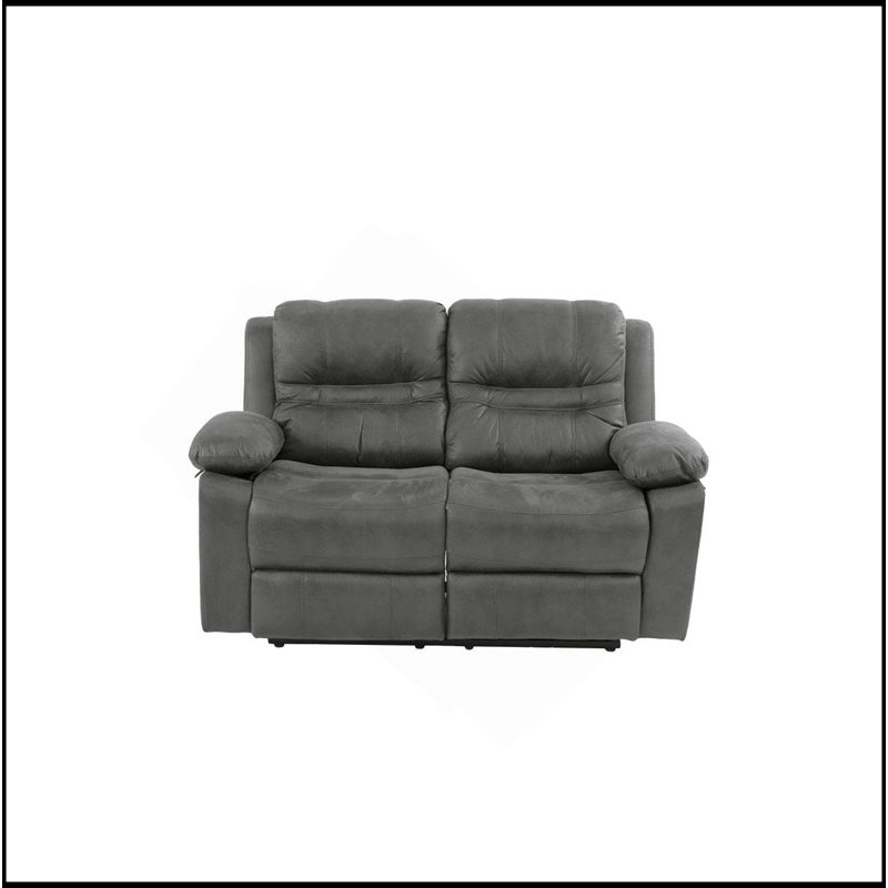 Fauteuil inclinable contemporain en cuir bleu ardoise