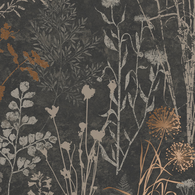 Superfresco Easy Organics Floral Metallic Wallpaper, Brown/Beige
