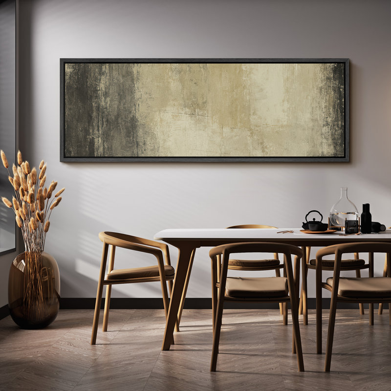 Grande impression sur toile encadrée, reproduction abstraite pour décoration intérieure moderne, H 20 po x l 60 po, Noir
