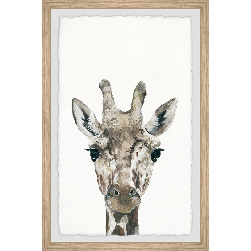 «Cheeky Giraffe» par Sarahbella, reproduction d'art sur papier, H 36 po x l 24 po x P 1,5 po
