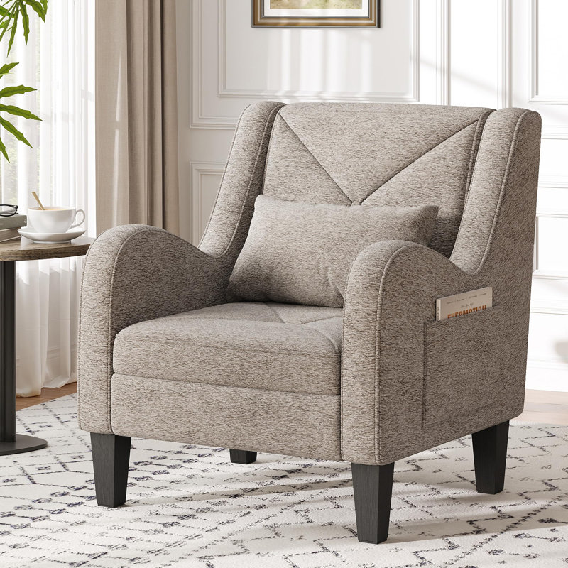 Fauteuil d'appoint Chenille, Gris
