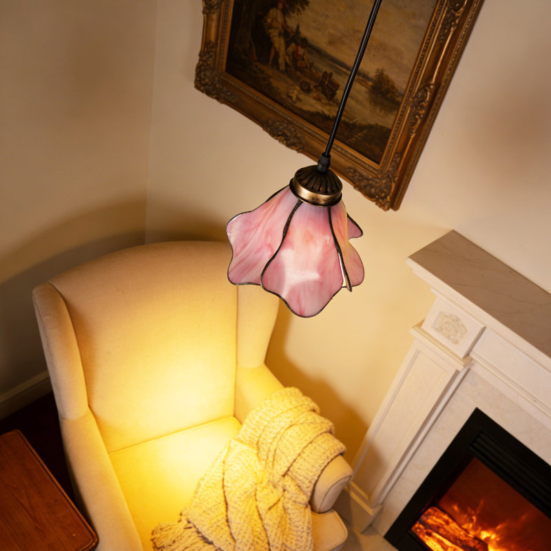 Single-head Pink Flower Pendant Lighting