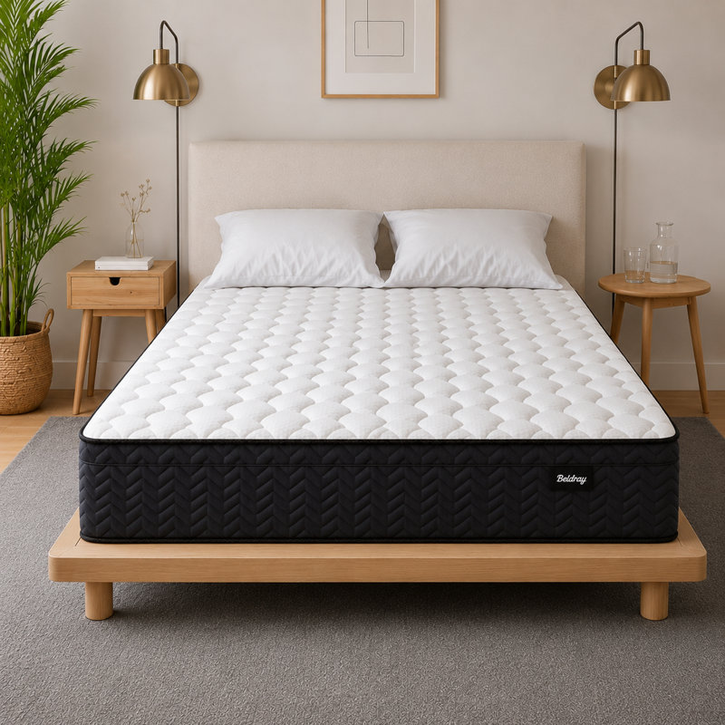 12-Inch Motion Isolation Hybrid Mattress – Cooling Memory Foam with Breathable Support, CertiPUR-US Certified, 100-Night Sleep Trial