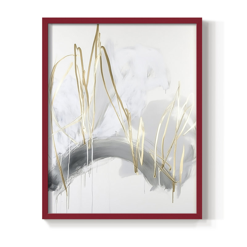 "ABSTRACT Series DCC XXVI" par J Paul, H 11 po x l 9 po, Rouge