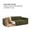 Milky 3 Seater Sofa Bed-1157451509