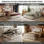 EU Double & King Velvet Ottoman Bed with Smart LED & Wireless Charging, Storage Headboard, 140/160x200cm in Grey/Beige-1343790476-1343790477