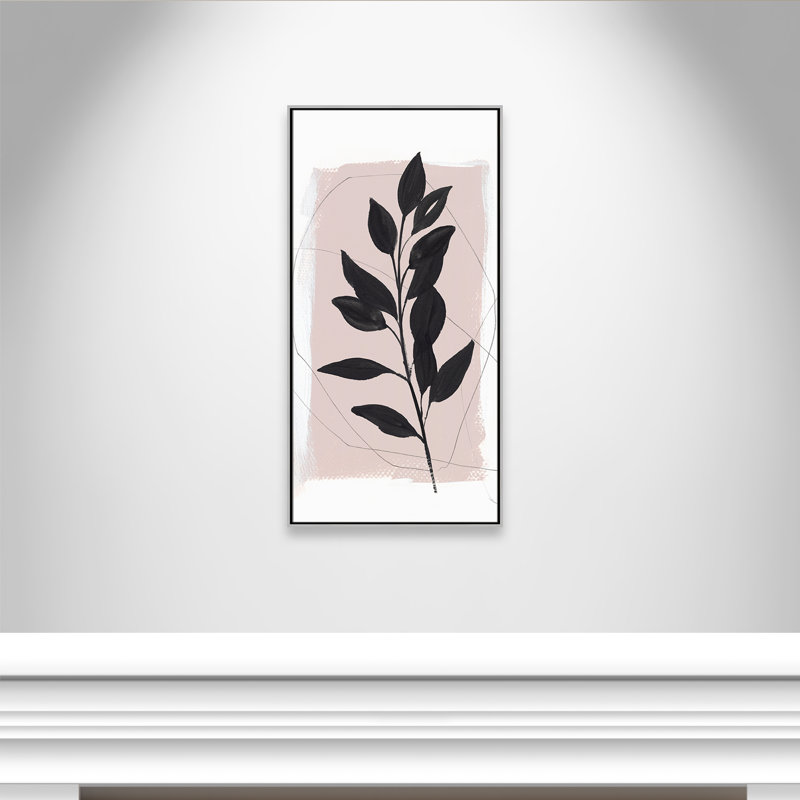 Ramie II - reproduction d'art, H 49,5 po x l 25,5 po x P 2 po, Toile avec cadre argenté