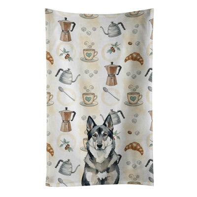 Norwegian Elkhound Coffee Bar Kitchen Towel