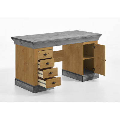 Kelly Solid Wood Executive Desk