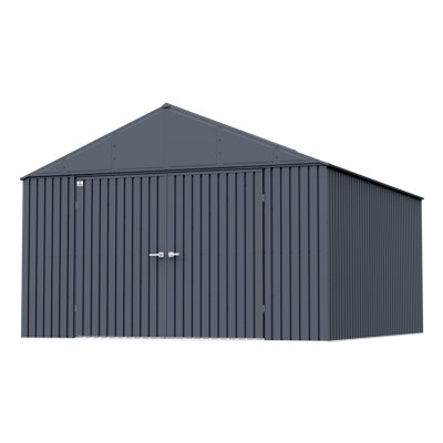 Elite Steel Storage Shed, 12X14, Anthracite