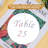 Clear Orbicular Table Numbers For Weddings