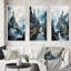 «Castles Misty Mountain Fortress», 3 pièces sur toile-41471739-41471736