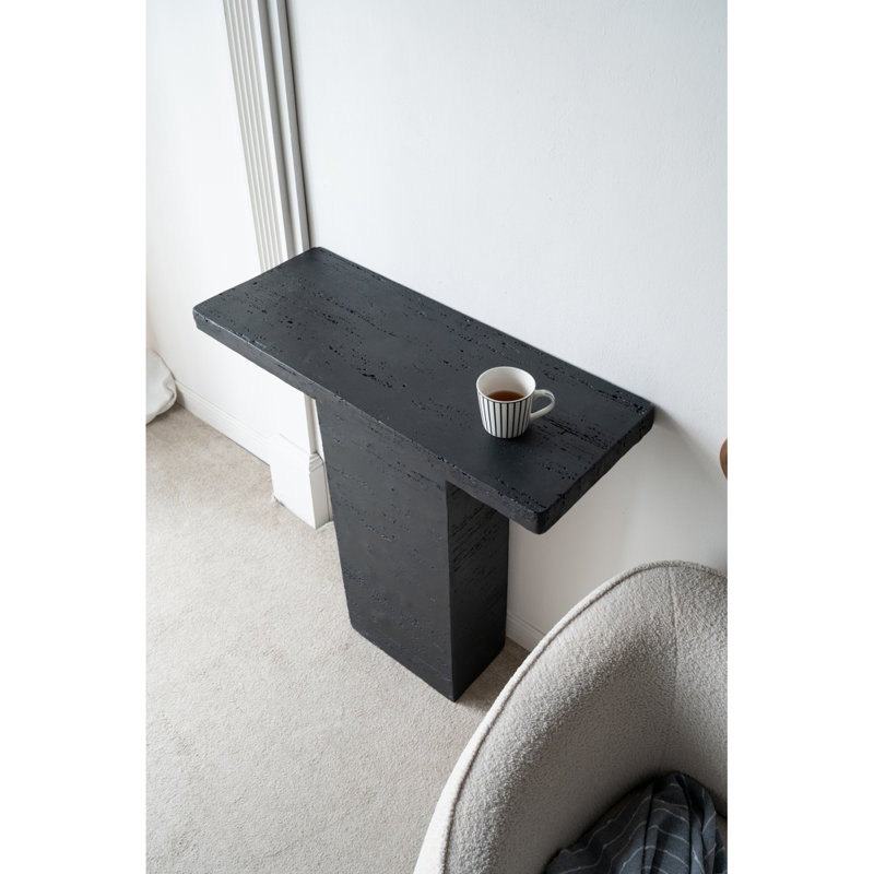 35.5X14x35.5" Rectangular Coffee Table With Pedestal Base