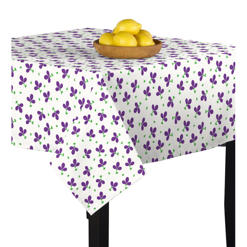 Caius Spring Flowers Tablecloth, Purple