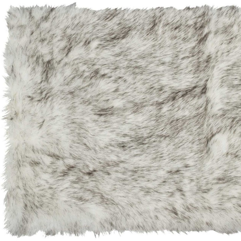 Tapis gris en similifourrure France, Rectangle 3 pi x 5 pi