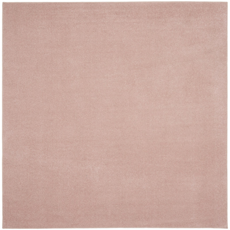 Tapis intérieur / extérieur rose Mullican Sandy, Carré 7 pi