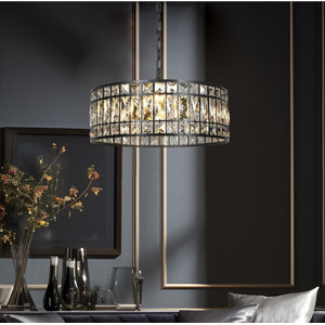 Baconton 3-Light Drum Crystal Chandelier