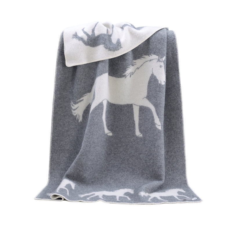 Horse Wool Blanket, Grey