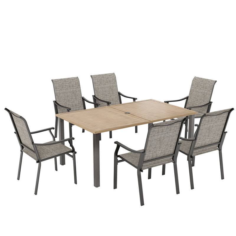 Ensemble de salle à manger rectangulaire pour 60 personnes Basima