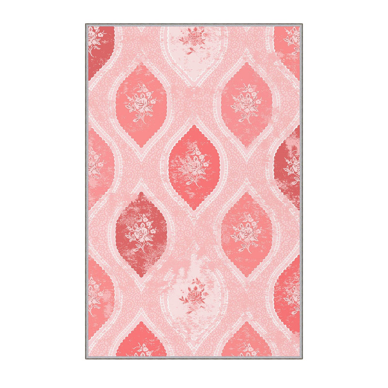 Stylish Hall Carpet 2.6 x 4.9 Feet, 100% Polyester with 8 mm Pile Height | Antibacterial, Non-Slip PVC Felt Dot Underside | Machine Washable, 3D Digital Printing | Perfect for Home Entryways & Living Spaces