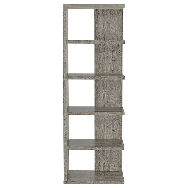 Weathered Grey 5-Shelf Bookcase