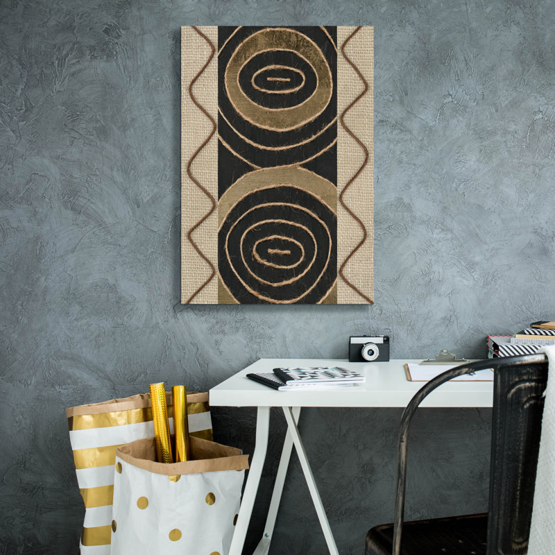 «Tribal Linkage 2» par Alonzo Saunders, art mural sur toile, 18 po x 26 po