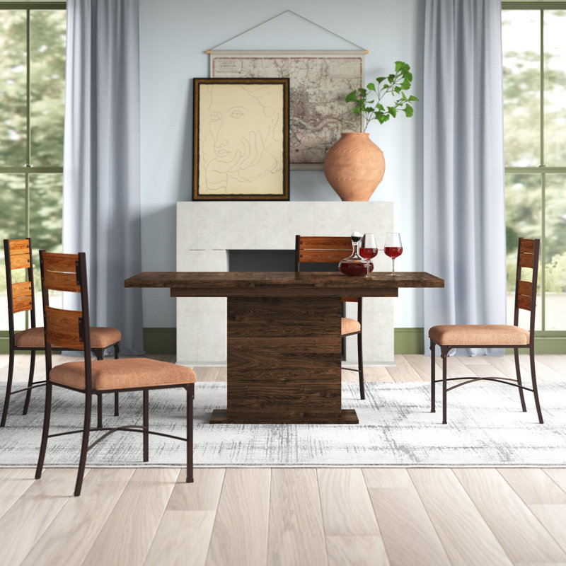 Dinuba Extendable Dining Table, Dark brown