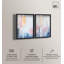 Ensemble d'art abstrait moderne « Dreamweaver Serenity Shadowbox » par Art Remedy, cadre blanc, 24 x 36-309031834-309031844