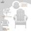 Chaise Adirondack d'extérieur en PEHD Niccolo avec porte-gobelet 3,15 po et porte-parapluie 1,5 po-1622053309