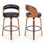 Tabouret de comptoir pivotant moderne de 26 po avec cadre en bois cintré-572163346-763709909