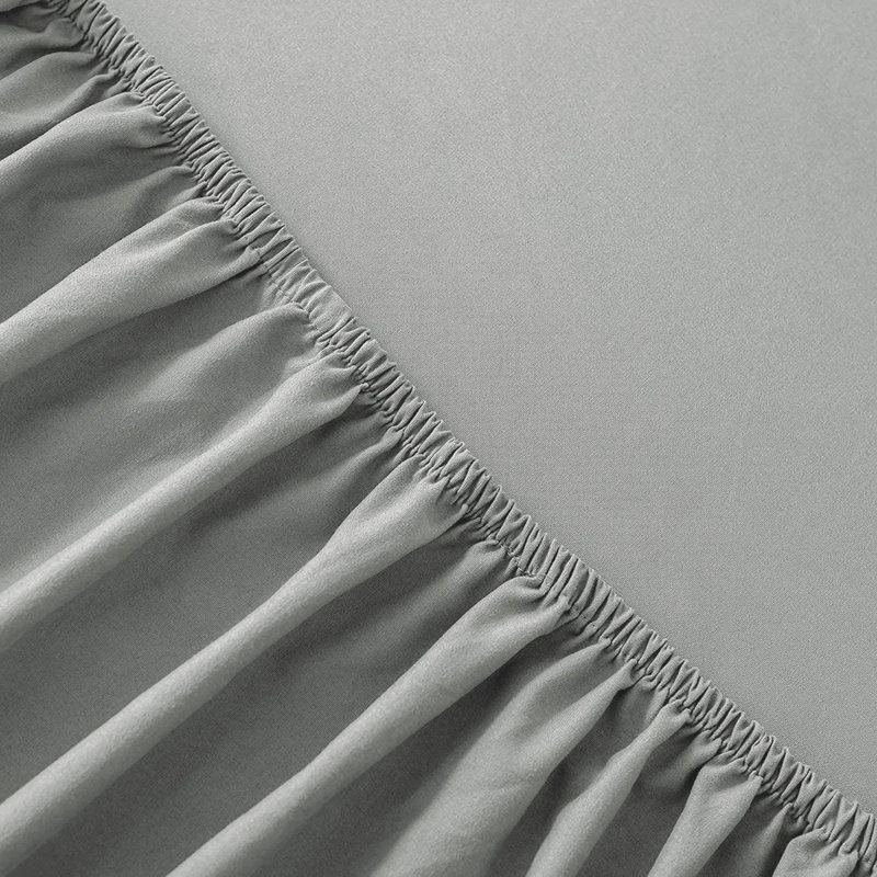 Sulltane Ultrasoft Cotton Blend Jersey Knit Fitted Sheet, Silver, Single (3')