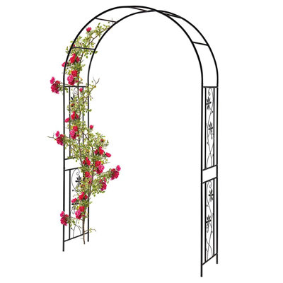 Fiora 135cm W x 39cm D Metal Arbour in Black