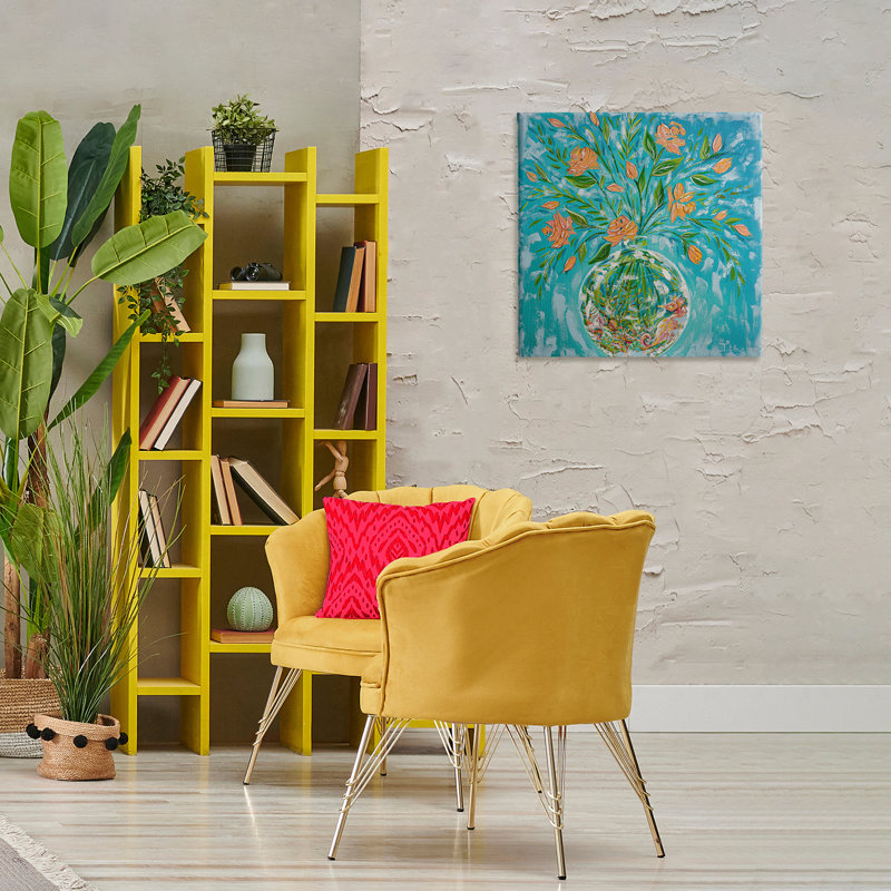  «Seahorse Fish Bowl Bouquet», art mural par Estelle Grengs, H 24 po x l 24 po