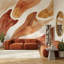 Abstract Watercolor Wallpaper Earth Tones Organic Shapes Wall Mural-1175398853-1175398852