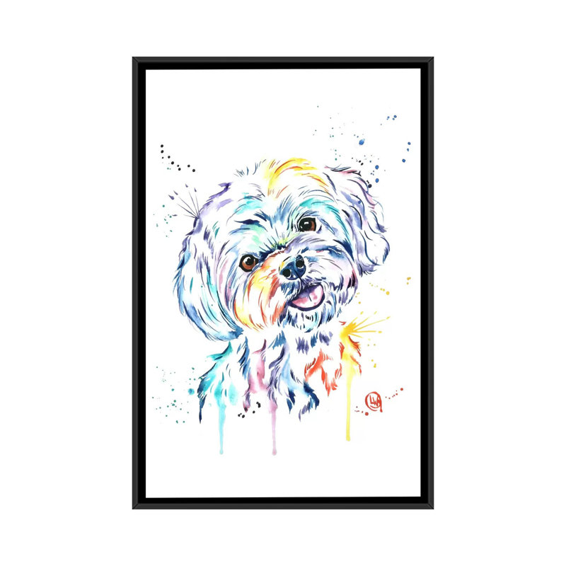 «Havese» par Lisa Whitehouse, impression sur toile, H 26 po x l 18 po x P 1,5 po, Toile avec cadre noir, Pas de tapis