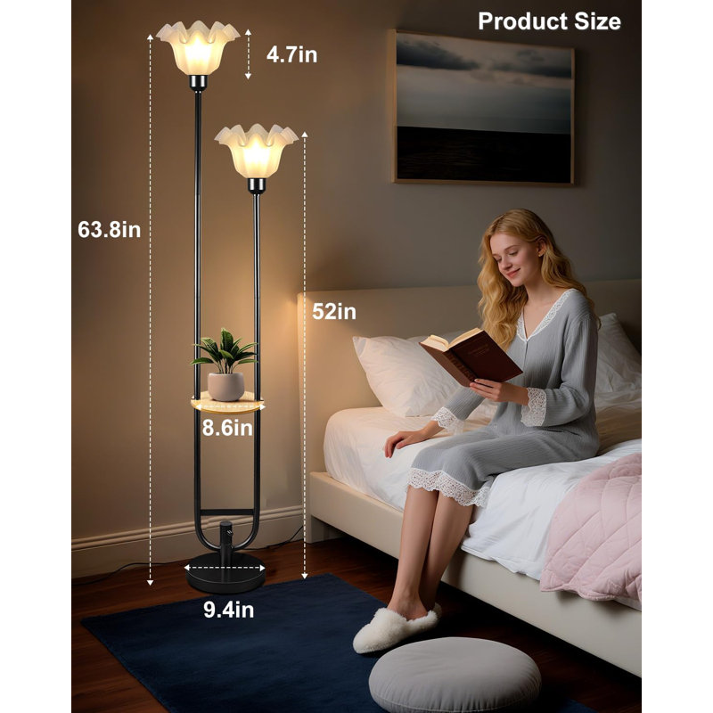 Adjustable Light Flower-Shaped Floor Lamp