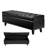 Button-Tufted Storage Ottoman Bench Pu Leather Bench With Wood Legs