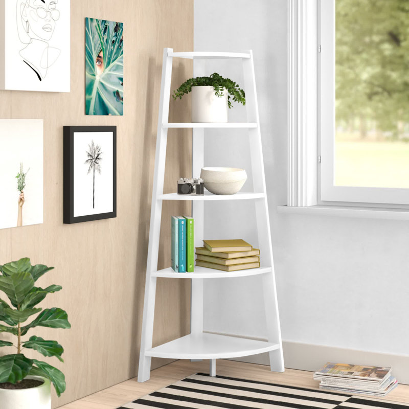 Haycraft Corner Bookcase, White
