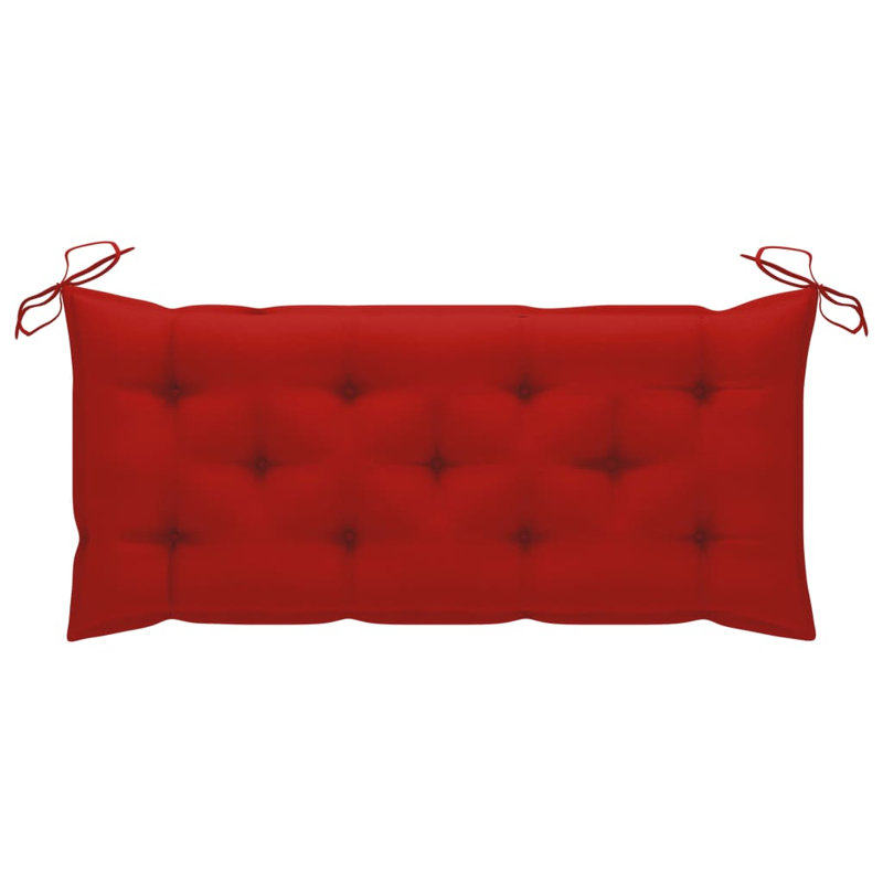 Banc de jardin en teck Stamatina, Rouge