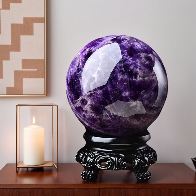 Boule fantaisie mauve (2,36 pouces à 2,76 pouces), décoration de la maison
