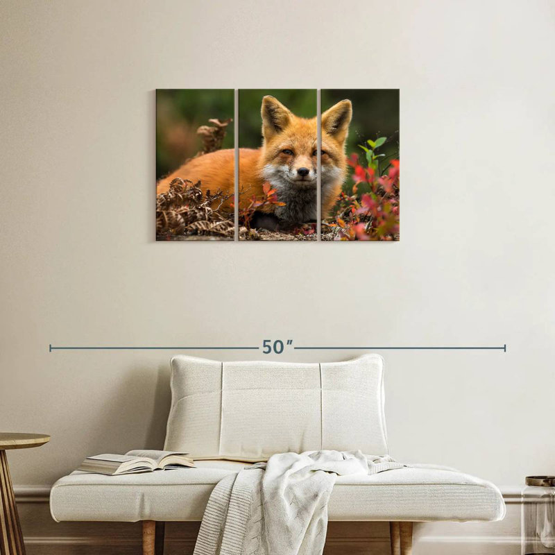 Happy Fox, 20" H x 33" W