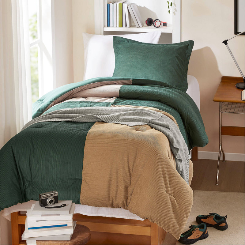 2 Pieces Twin/Twin XL Comforter Set,Green