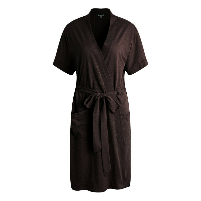 Peignoir en molleton à motif de molleton pour fille / femme Rolande, M, Brun