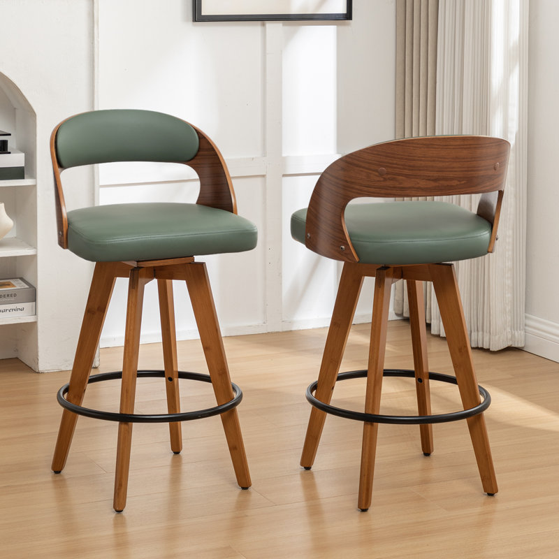 Cayuga Swivel Bar Stool, Green, Bar Stool (76.2cm Seat Height)
