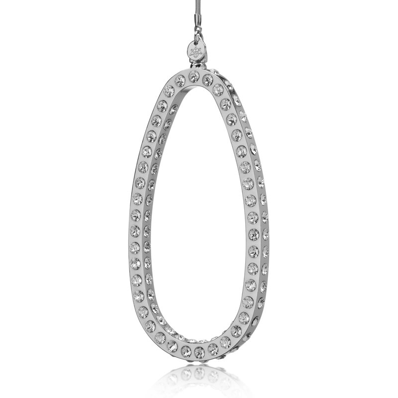 Ovali 6 in. Handmade Holiday Shaped Ornament, Rhodium