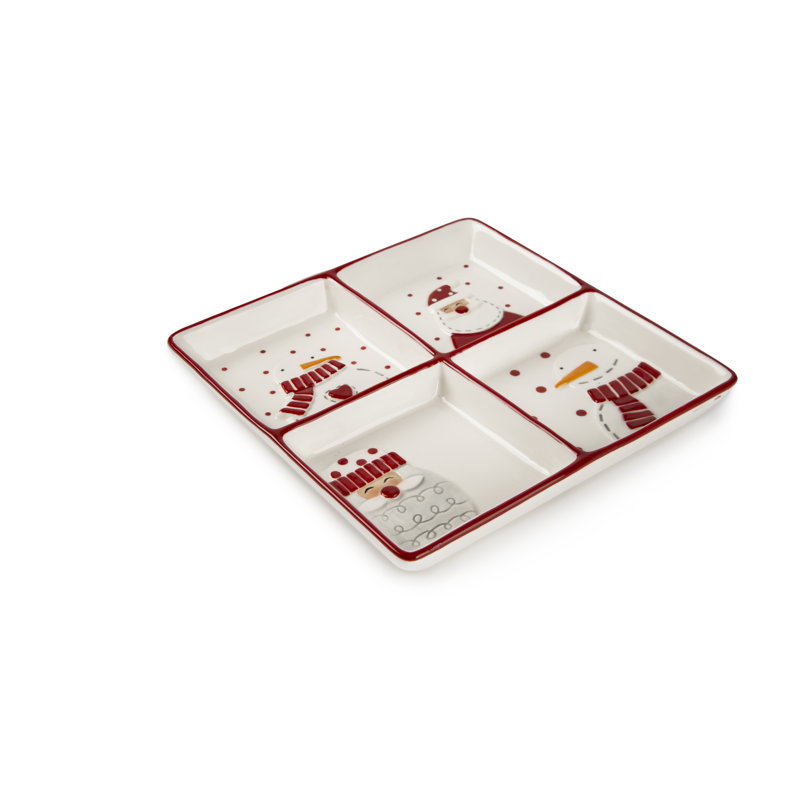 Excelsa Snowman Ceramic Servin Plate